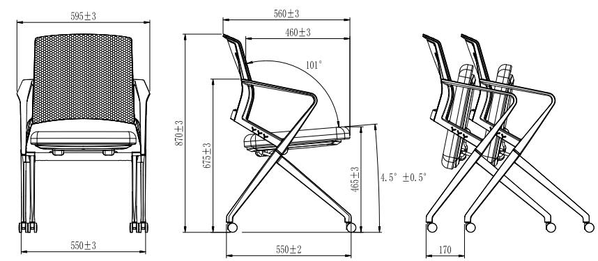 548 dimensions - OWEN LS-548A office chair