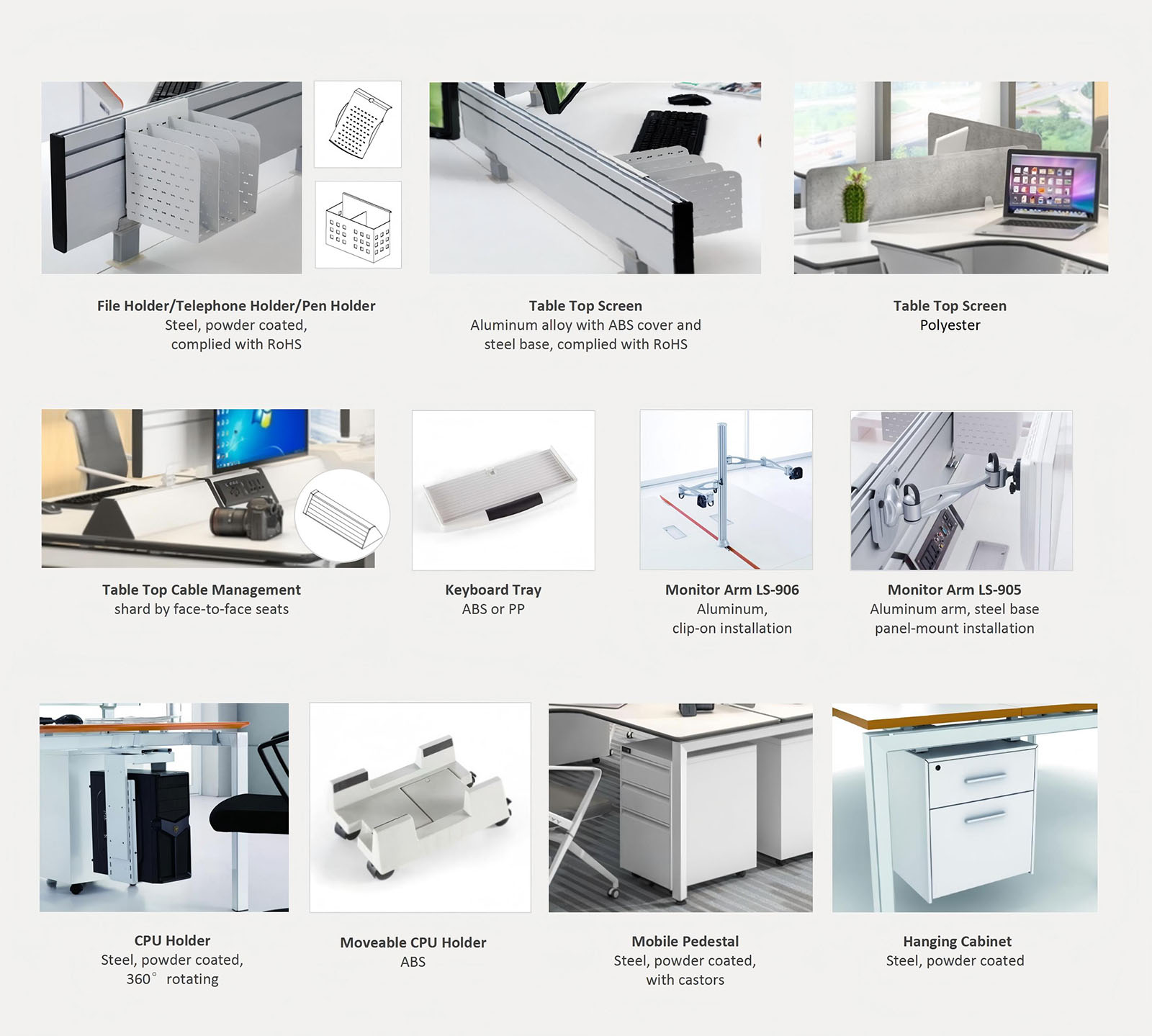 workstation options EN 1 - NOVA workstation with under-desk storage